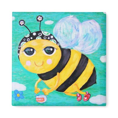 Bee My Honey Refrigerator Magnet by udonchow