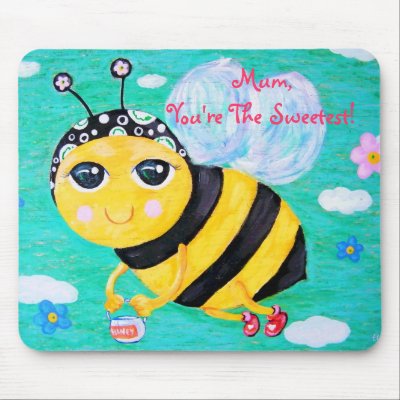 Bee My Honey Mother's Day Mousepad by udonchow