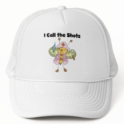 Bee Nurse I Call the Shots Tshirts and Gifts Trucker Hats by nurse_doctor