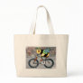 Bee on a Bike in a Race Canvas Bags