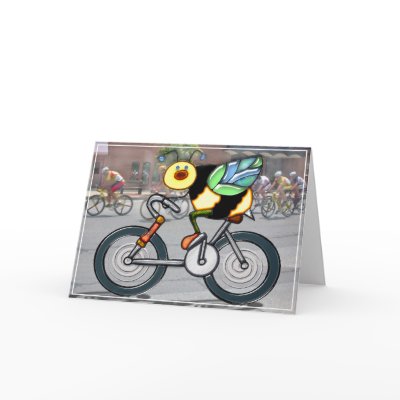 Bee on a Bike in a Race by ElainePlesser