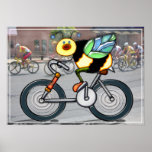 Bee on a Bike in a Race