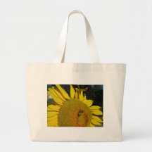 Bee on a Sunflower Bags