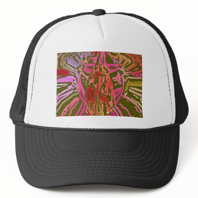 Bee on my RosePetal Trucker Hats by kamasutra