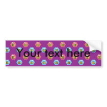 Bee pattern on dark purple