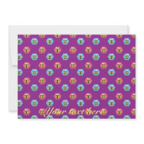 Bee pattern on dark purple