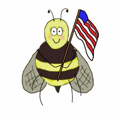 Bee Proud USA Flag Keychain Support Our Troops Photo Cutouts by icansketchu