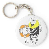 Bee Safe Keychain