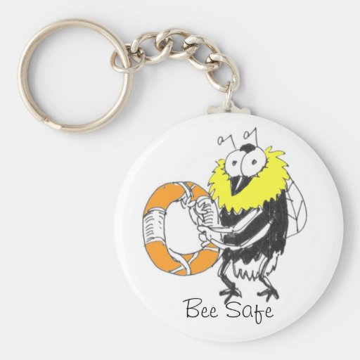 Bee Safe Keychain