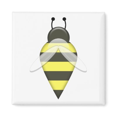 Bee Series 1 Square Magnet by estjohn