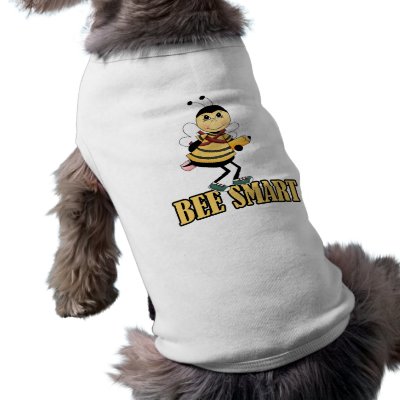 bee smart bumble bee with pencil dog tee by super_shop