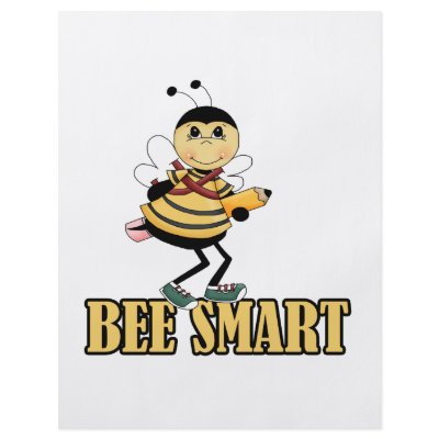 bee smart bumble bee with pencil flyer by super_shop