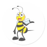 Bee Stickers : Bee Presenting with Hand Up