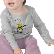 Bee Stickers : Bee Presenting with Hand Up