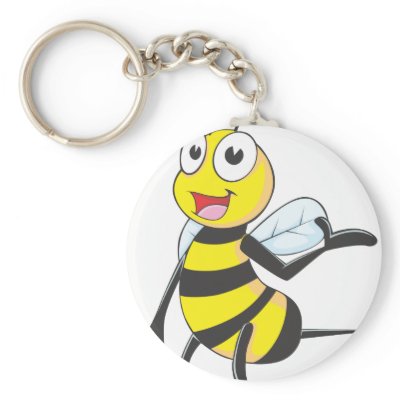 Bee Stickers : Bee Presenting with Hand Up by graphicdesigner