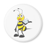 Bee Stickers : Bee Presenting with Hand Up