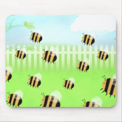 Bee swarm - mouse mat by chopstix