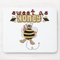 Bee Sweet as Honey Tshirts and Gifts Mousepad