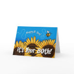 bee trail sunflower - 80 years old card