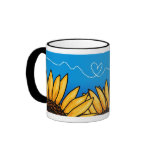 bee trail sunflower mug