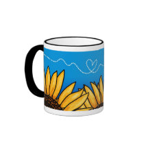 bee trail sunflower mug