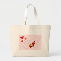 BEE VALENTINE by SHARON SHARPE Tote Bags