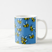 Bee Wallpaper Coffee Mugs