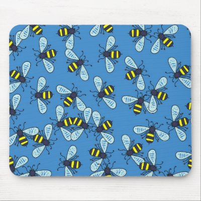 Bee Wallpaper Mouse Pads by prawny