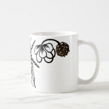 bee with clover coffee mugs