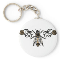 bee with clover keychains