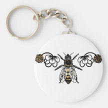 bee with clover keychains