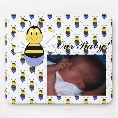 BeeBee Bumble Bee Baby Picture Mousepad by bugspot