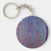 Beech Forest by Gustav Klimt Keychains
