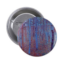 Beech Forest by Gustav Klimt Pinback Buttons