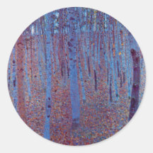 Beech Forest by Gustav Klimt Sticker