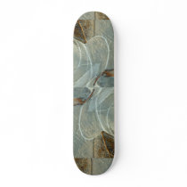 Beech leaf in ice skateboard deck