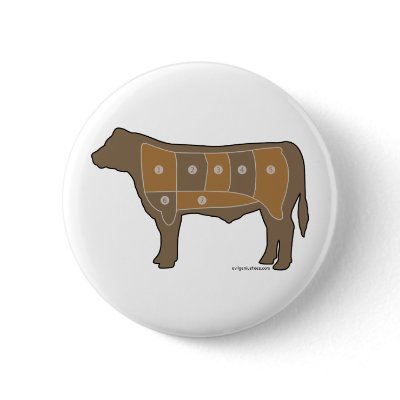 Beef chart meat pinback button by MrsEvilGenius3