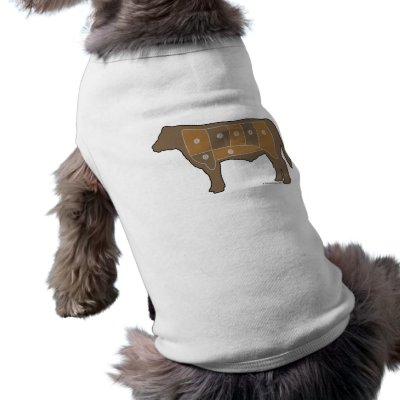 Beef chart meat doggie tshirt by MrsEvilGenius3