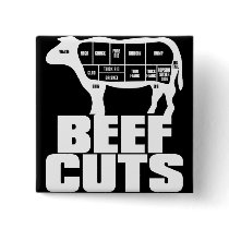 Beef_Cuts Pinback Buttons