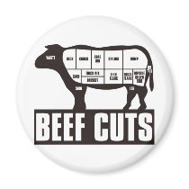 Beef_Cuts Refrigerator Magnet