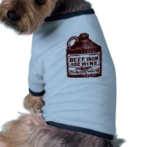 Beef, iron and wine doggie tshirt
