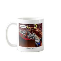 Beef Jerky Origins Funny Cow & Bull Cartoon Gifts Coffee Mug