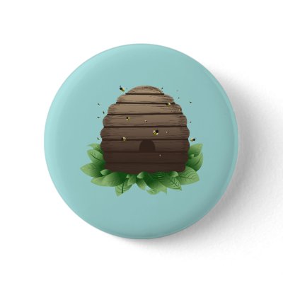Beehive and bee swarm buttons by i_dentity