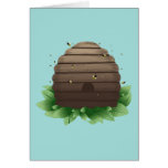 Beehive and bee swarm cards