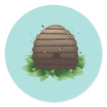 Beehive and bee swarm stickers
