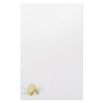 Beehive of Coiled Straw and Flowers Stationery