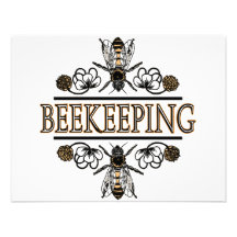 beekeeping with worker bees custom announcement
