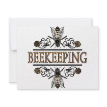 beekeeping with worker bees custom announcement