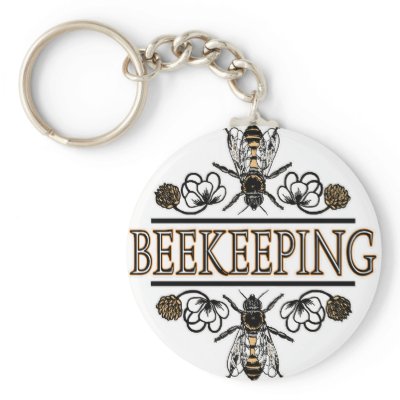 beekeeping with worker bees key chains by BeeCharmer