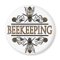 beekeeping with worker bees refrigerator magnet